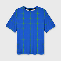Женская футболка оверсайз Color blue stripes