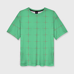 Женская футболка оверсайз Color green stripes