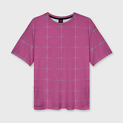 Женская футболка оверсайз Color pink stripes