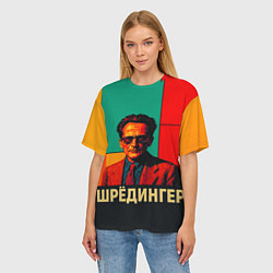 Футболка оверсайз женская Шредингер поп-арт, цвет: 3D-принт — фото 2