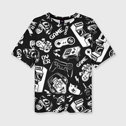 Футболка оверсайз женская Retro gamer pattern, цвет: 3D-принт