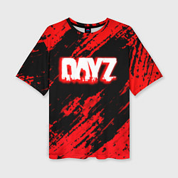 Футболка оверсайз женская Dayz штрихи красок, цвет: 3D-принт