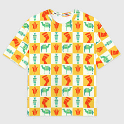 Футболка оверсайз женская Мотивы Египта, цвет: 3D-принт