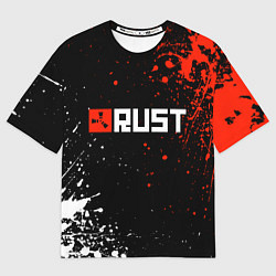 Футболка оверсайз женская Раст - лого, цвет: 3D-принт