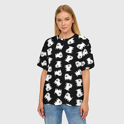 Футболка оверсайз женская Annoying dog pattern - Undertale, цвет: 3D-принт — фото 2