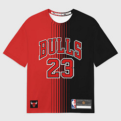 Футболка оверсайз женская NBA Bulls 23 Jordan, цвет: 3D-принт