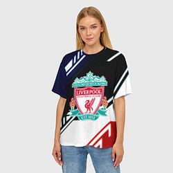 Футболка оверсайз женская Liverpool geometry sport, цвет: 3D-принт — фото 2