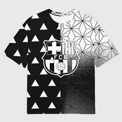 Футболка оверсайз женская Barcelona geometry black, цвет: 3D-принт