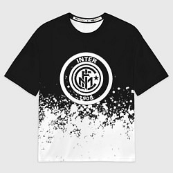 Футболка оверсайз женская Inter краски, цвет: 3D-принт