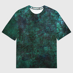 Женская футболка оверсайз Абстракция - malachite slice