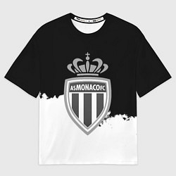 Футболка оверсайз женская Монако черно белые краски, цвет: 3D-принт