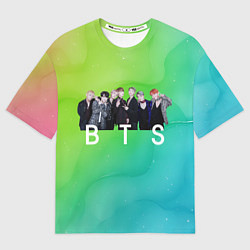 Футболка оверсайз женская BTS kpop, цвет: 3D-принт