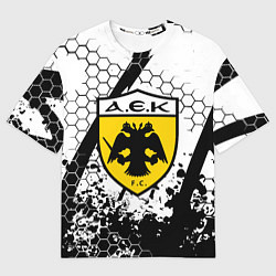 Футболка оверсайз женская AEK броня текстура краски, цвет: 3D-принт