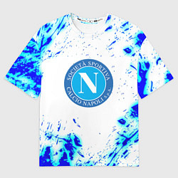 Женская футболка оверсайз Наполи текстура краски