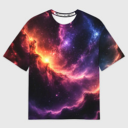 Женская футболка оверсайз Фантастические космические туманы
