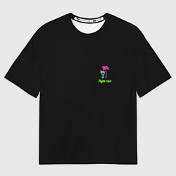 Женская футболка оверсайз Night club neon