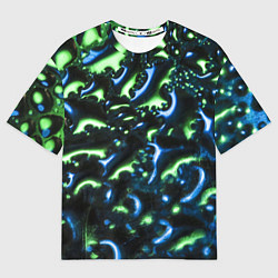 Женская футболка оверсайз Абстракция капли воды