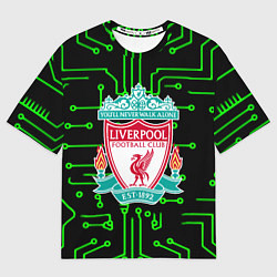 Футболка оверсайз женская Liverpool плата текстура, цвет: 3D-принт