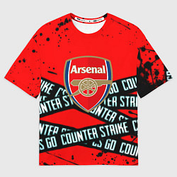 Футболка оверсайз женская Arsenal x counter strike game, цвет: 3D-принт
