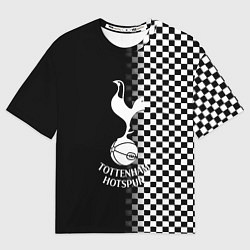 Футболка оверсайз женская Тоттенхэм клетка шахматная, цвет: 3D-принт