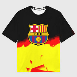 Женская футболка оверсайз Borussia абстракция золото геометрия