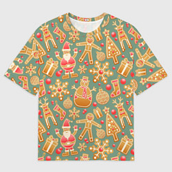 Женская футболка оверсайз Имбирные пряники