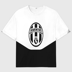 Футболка оверсайз женская Juventus полосы, цвет: 3D-принт