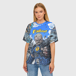 Футболка оверсайз женская Fallout брутальный седьмой, цвет: 3D-принт — фото 2