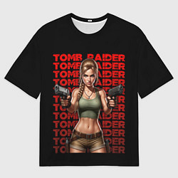 Футболка оверсайз женская Лара с пистолетами, цвет: 3D-принт