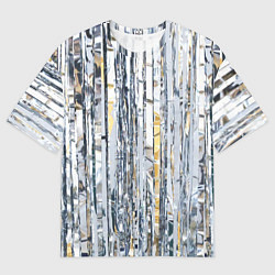 Футболка оверсайз женская Новогодний дождик, цвет: 3D-принт