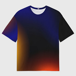 Футболка оверсайз женская Color black red blue, цвет: 3D-принт