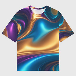 Женская футболка оверсайз Сплавы разноцветные