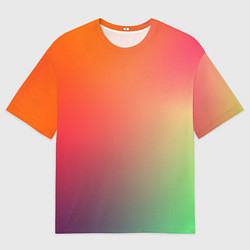 Женская футболка оверсайз Color multicolored