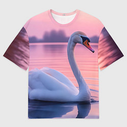 Футболка оверсайз женская Лебединая элегия, цвет: 3D-принт
