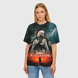 Футболка оверсайз женская Главные герои Хищник планета смерти, цвет: 3D-принт — фото 2