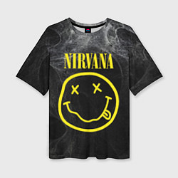 Женская футболка оверсайз Nirvana Smoke