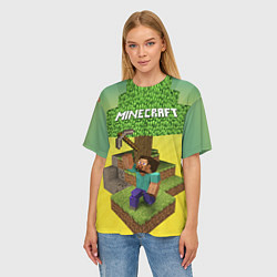 Футболка оверсайз женская Minecraft Tree, цвет: 3D-принт — фото 2