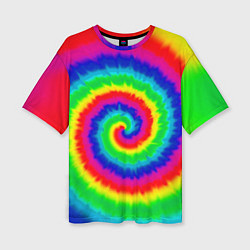 Футболка оверсайз женская Tie dye, цвет: 3D-принт