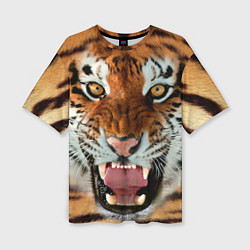 Женская футболка оверсайз Взгляд тигра