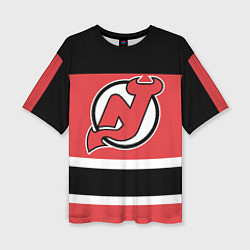 Женская футболка оверсайз New Jersey Devils