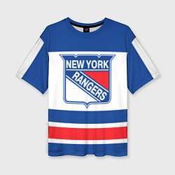 Футболка оверсайз женская New York Rangers, цвет: 3D-принт