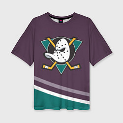 Женская футболка оверсайз Anaheim Ducks Selanne