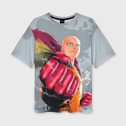 Женская футболка оверсайз One Punch Man Fist