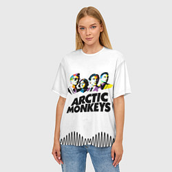 Футболка оверсайз женская Arctic Monkeys: Music Wave, цвет: 3D-принт — фото 2