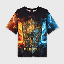 Футболка оверсайз женская Dark Souls: Lion Shield, цвет: 3D-принт