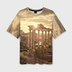 Женская футболка оверсайз Римское солнце