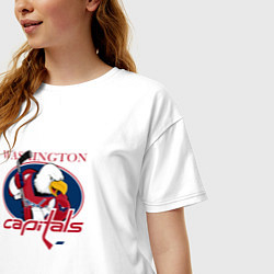 Футболка оверсайз женская Washington Capitals Hockey, цвет: белый — фото 2