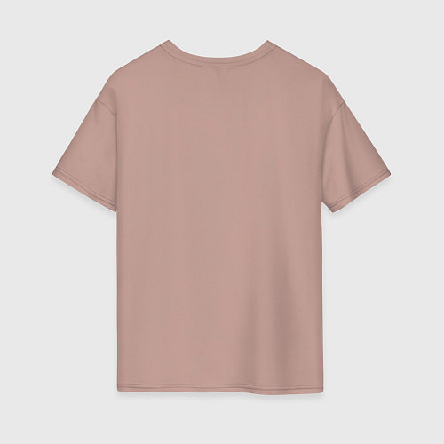 Женская футболка оверсайз Кошки LOVE / Пыльно-розовый – фото 2
