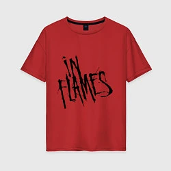 Футболка оверсайз женская In Flames, цвет: красный