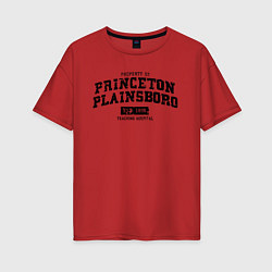 Футболка оверсайз женская Princeton Plainsboro, цвет: красный